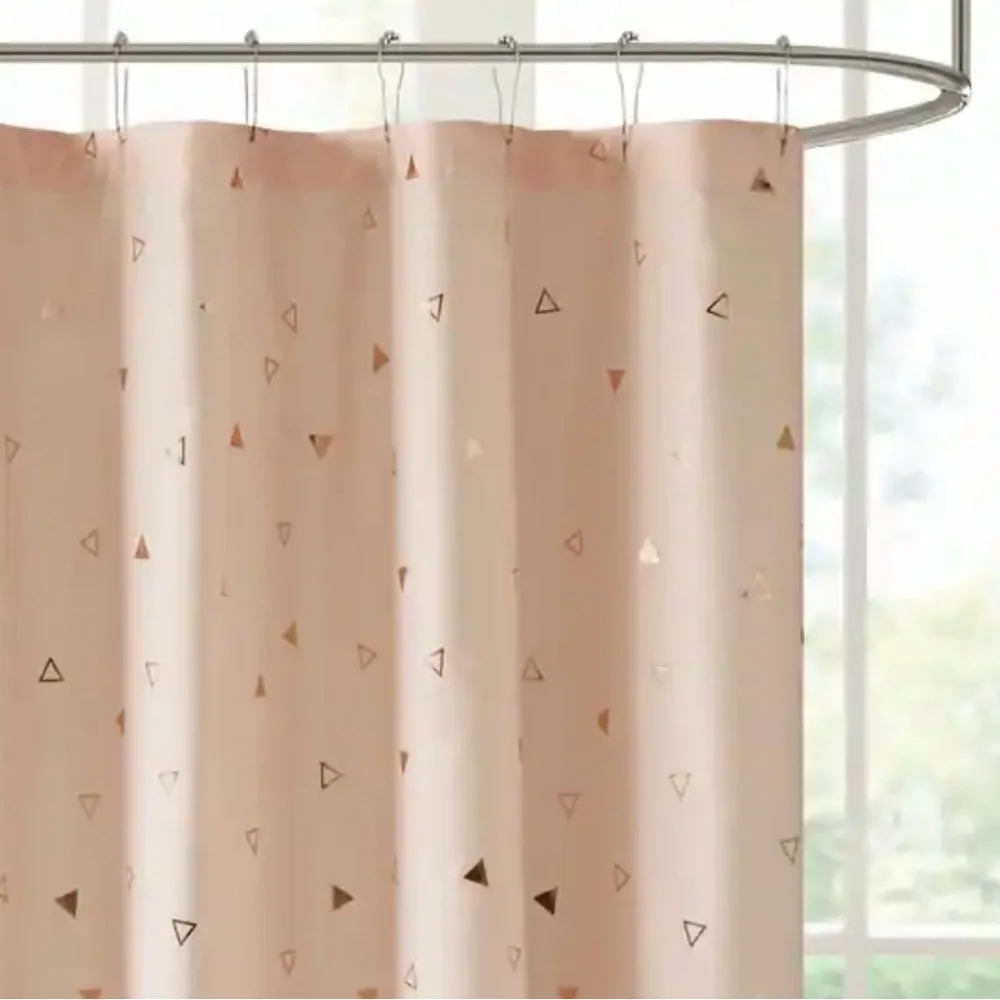 Intelligent Design Liv Printed Shower Curtain Gray/Silver